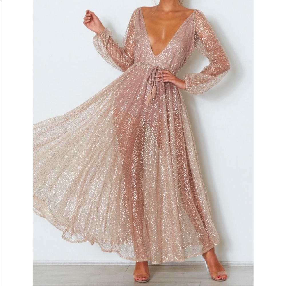 Sparkly sheer dress